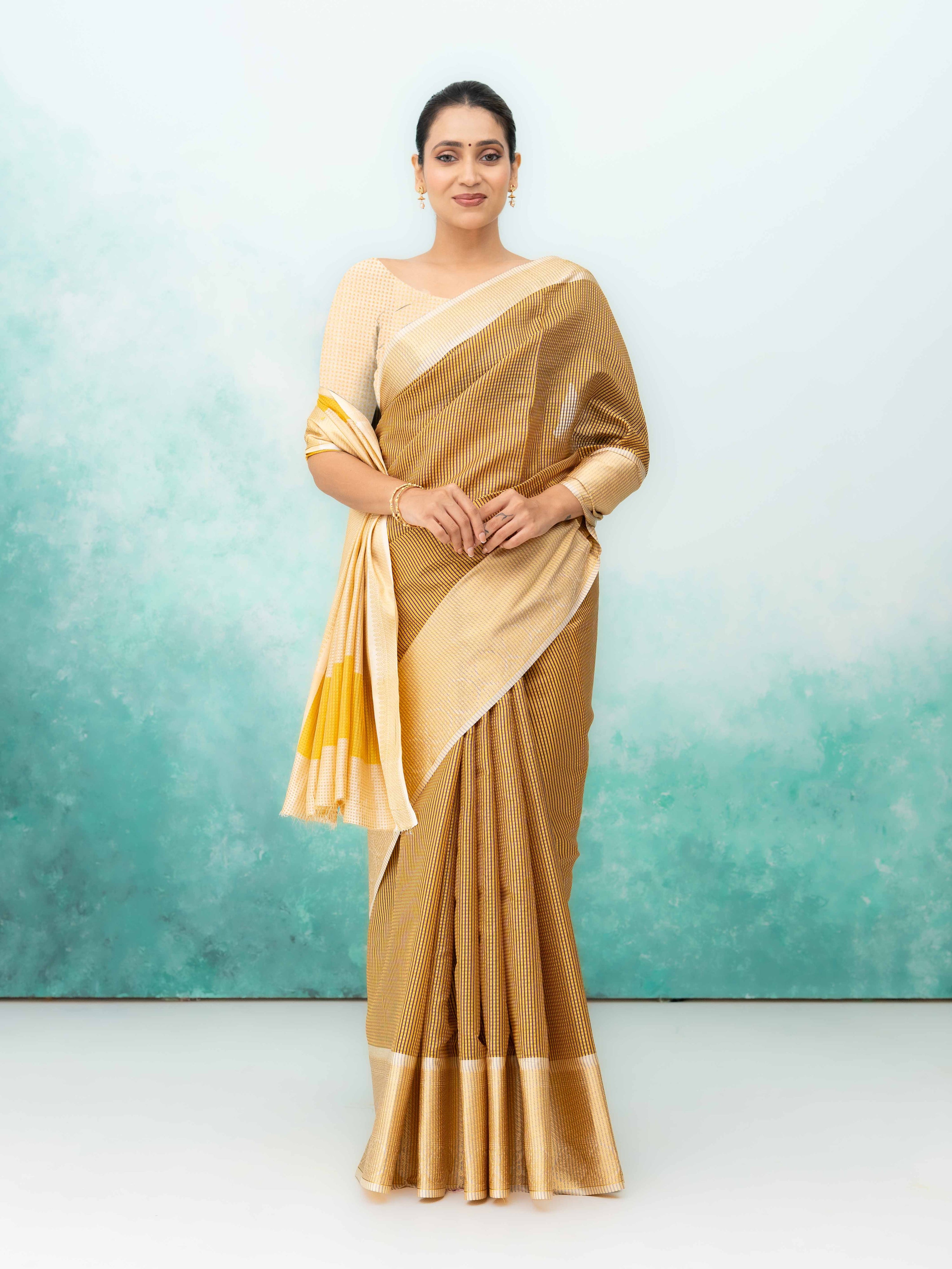 Purple Cotton Silk Saree