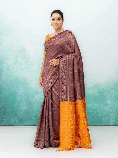 Baingani Poly Silk Saree