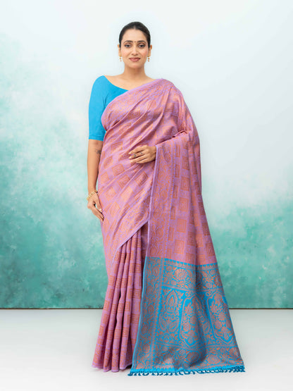 Purple Poly Silk Saree