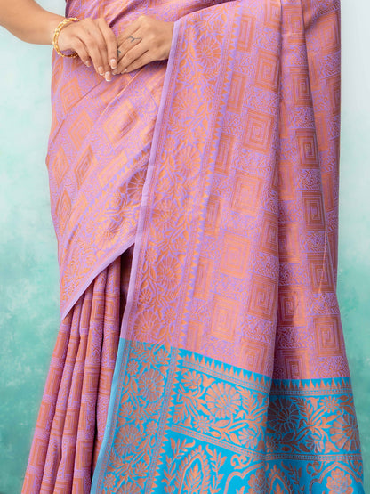 Purple Poly Silk Saree