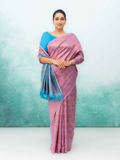 Purple Poly Silk Saree
