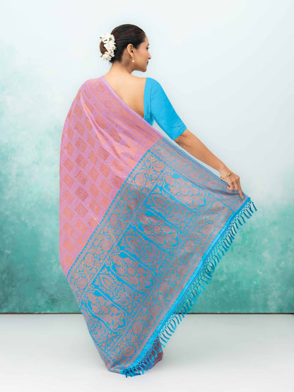 Purple Poly Silk Saree