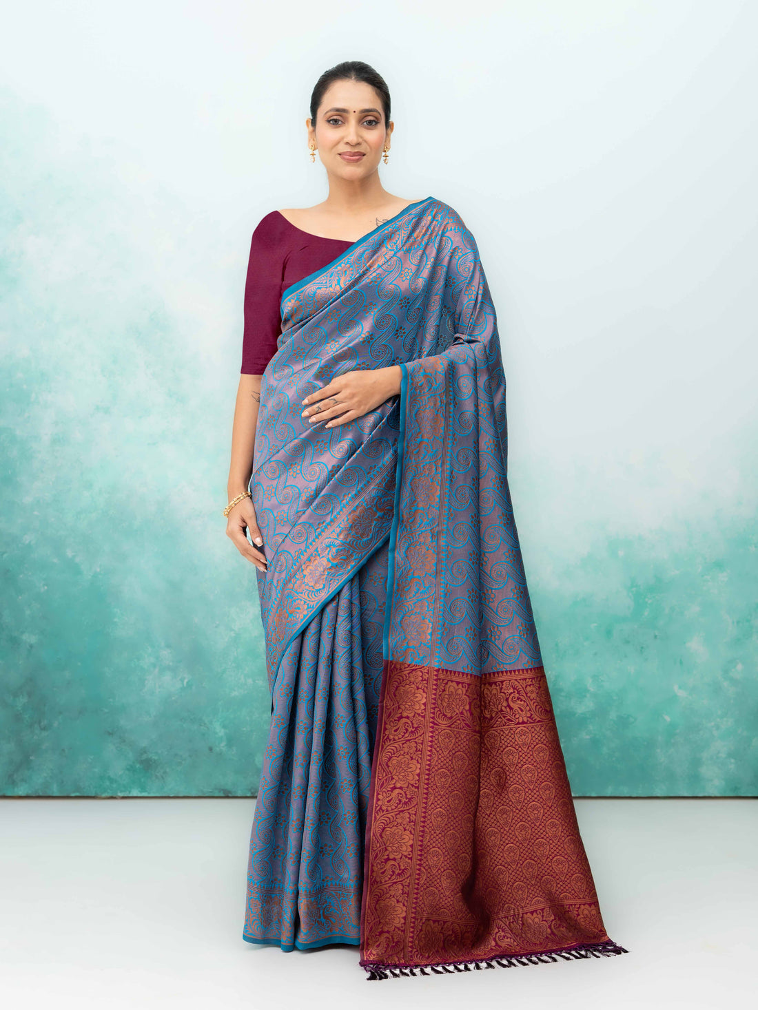 Firoji Poly Silk Saree