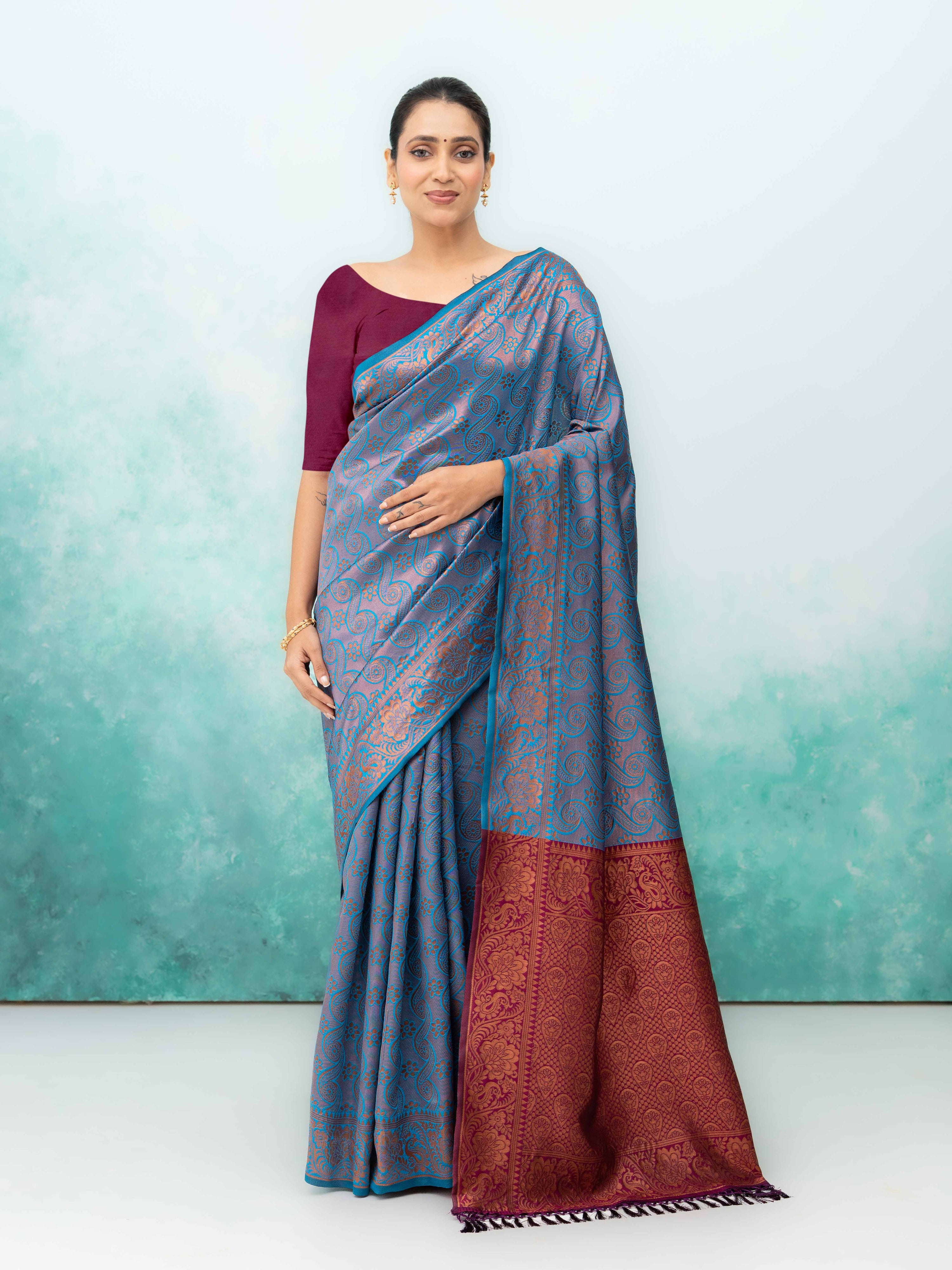 Firoji Poly Silk Saree