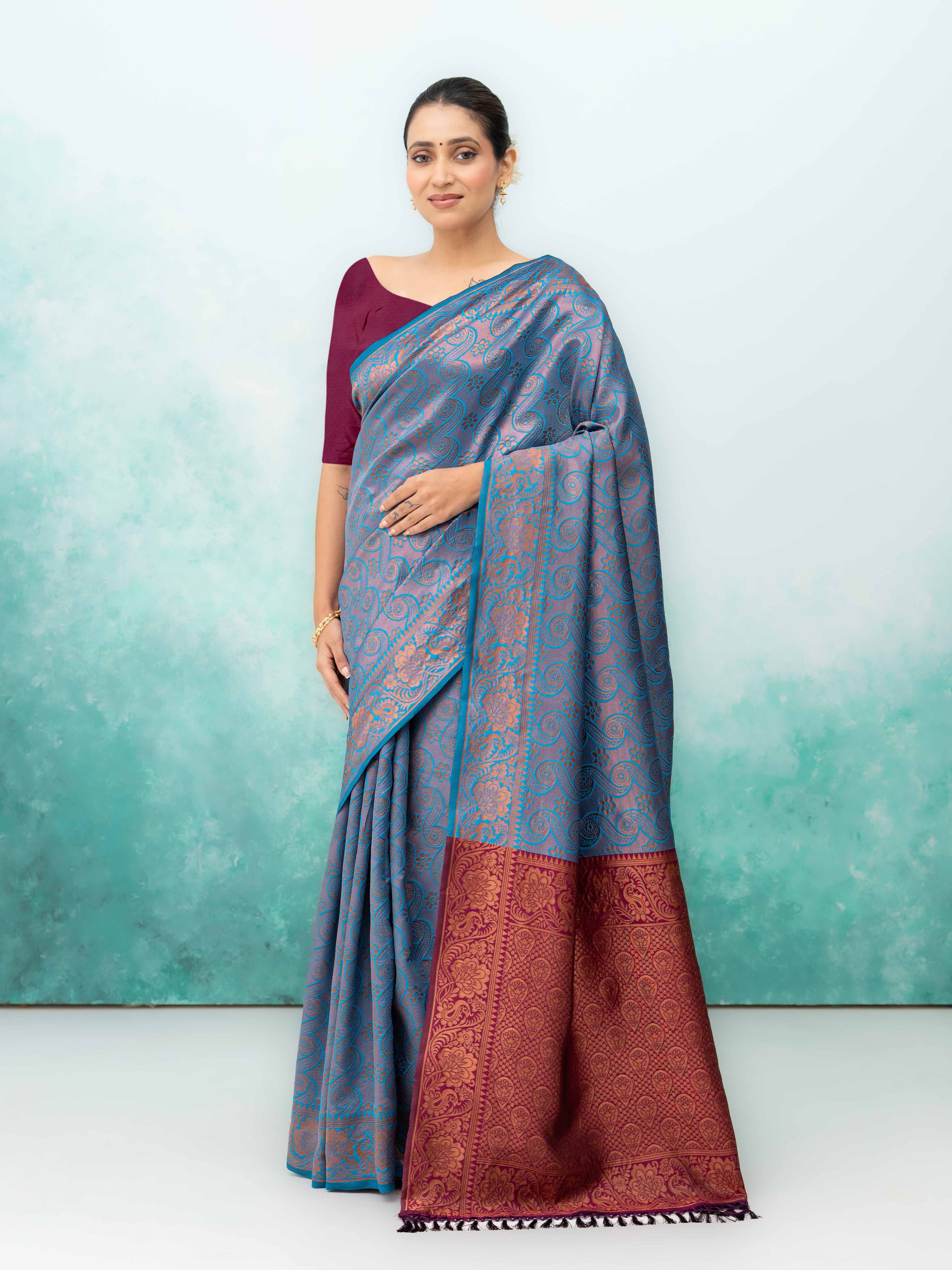 Firoji Poly Silk Saree