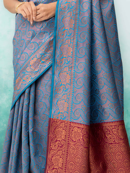 Firoji Poly Silk Saree
