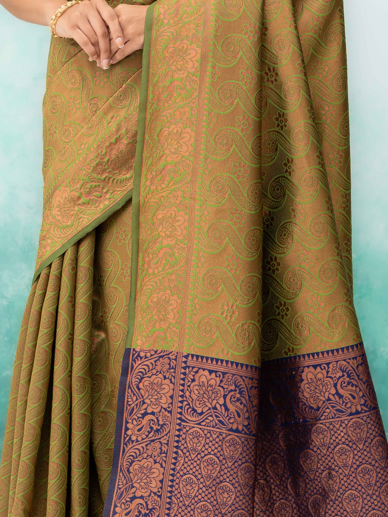 Mehndi Poly Silk Saree