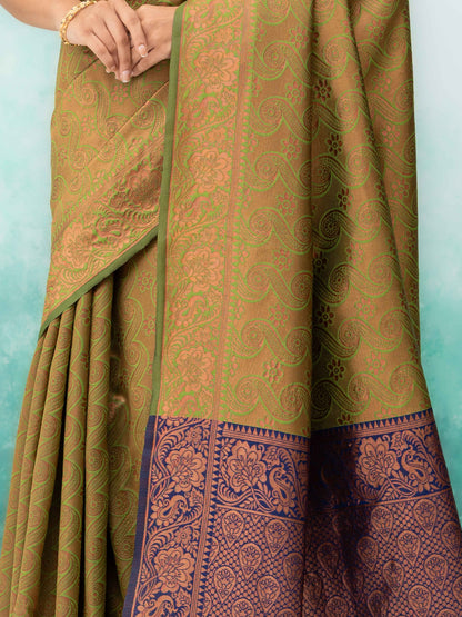 Mehndi Poly Silk Saree