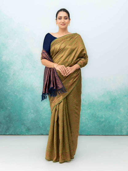 Mehndi Poly Silk Saree