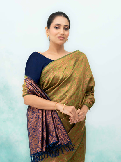 Mehndi Poly Silk Saree