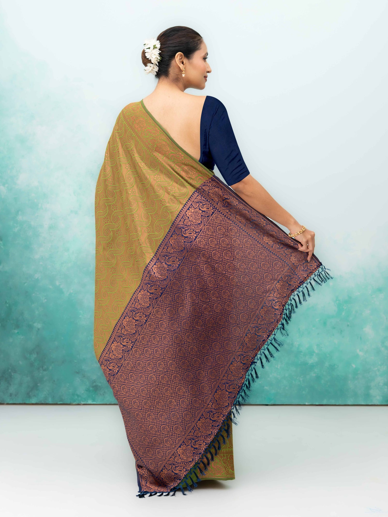 Mehndi Poly Silk Saree