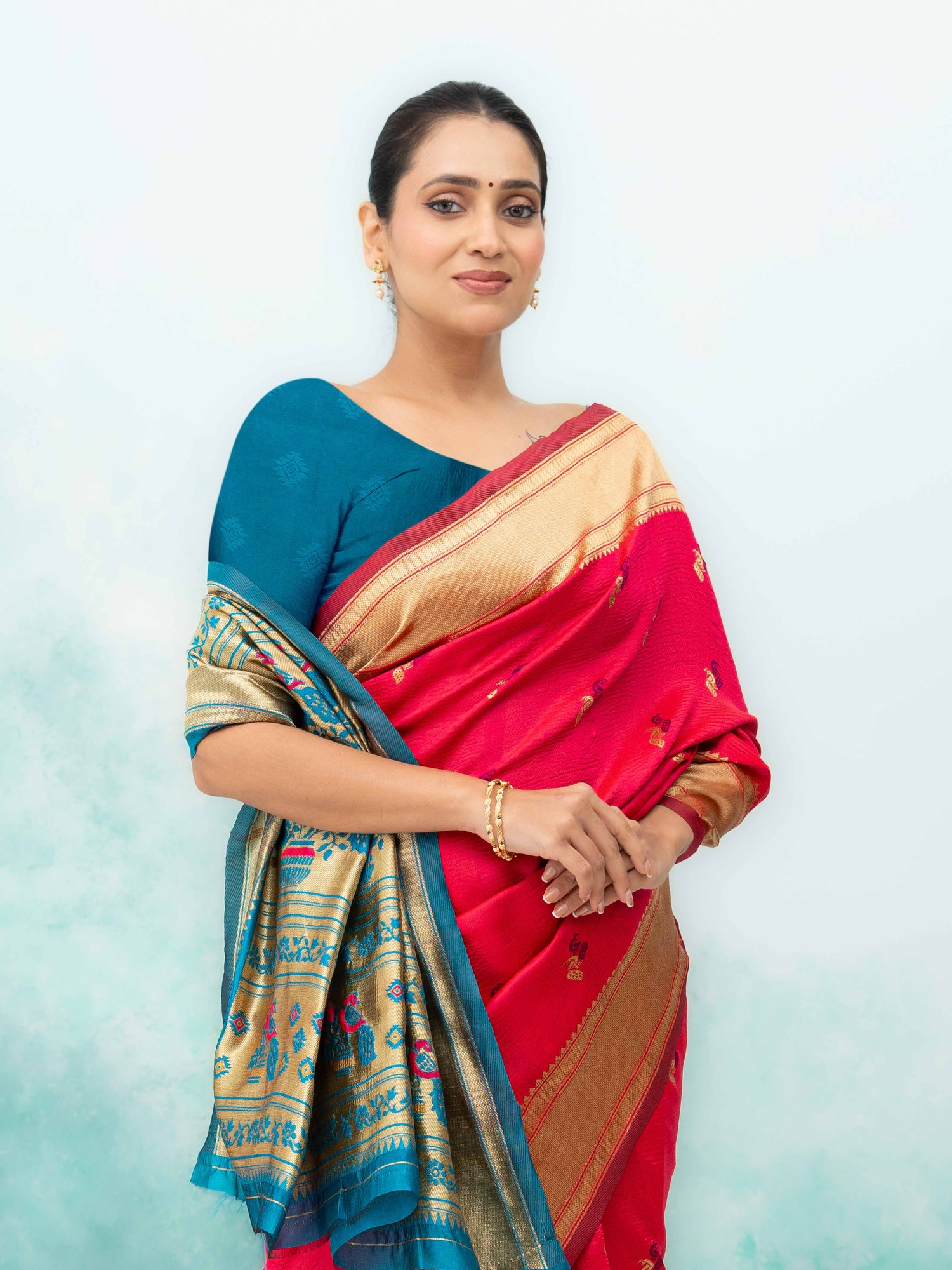 Pink Paithani Silk Saree