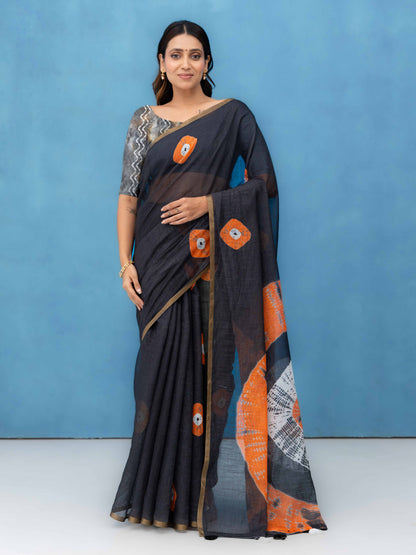 Black Cotton Saree