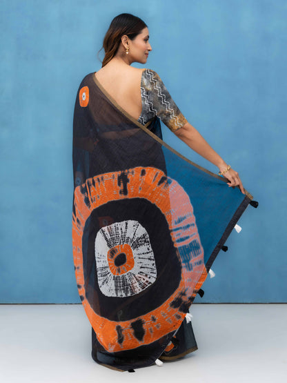 Black Cotton Saree