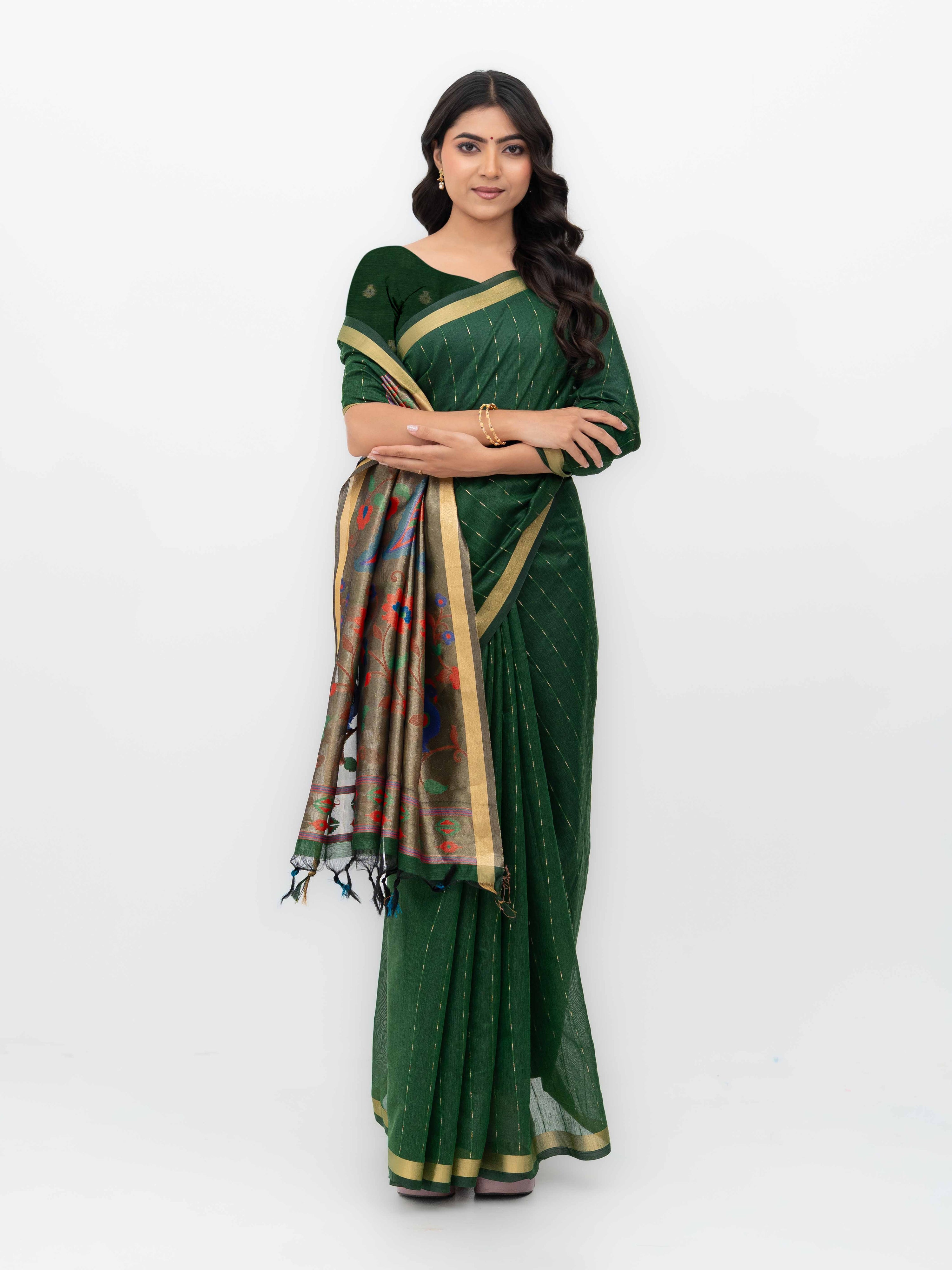 Green Tissue Silk Saree