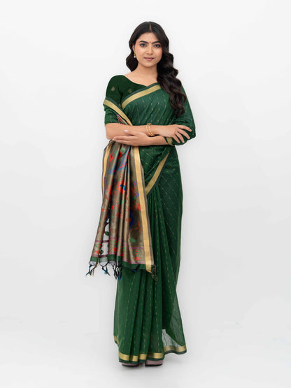 Green Tissue Silk Saree