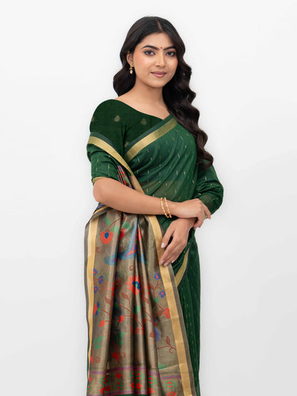Green Tissue Silk Saree