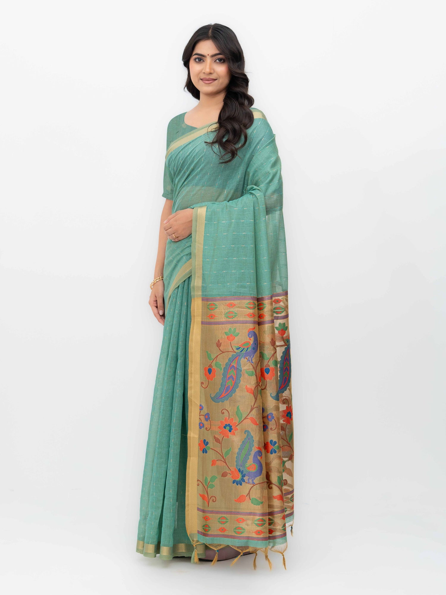 Firoji Tissue Silk Saree