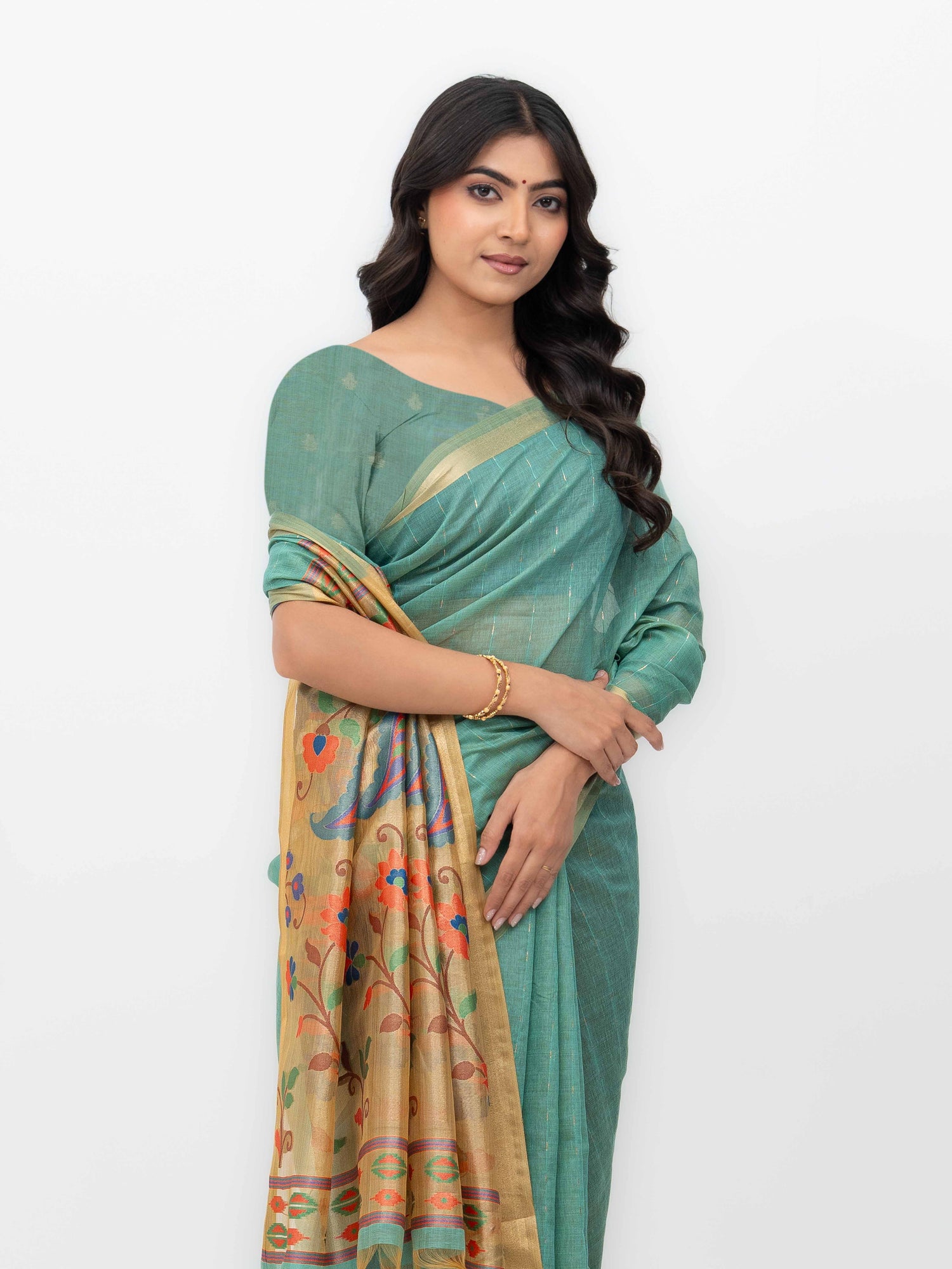 Firoji Tissue Silk Saree