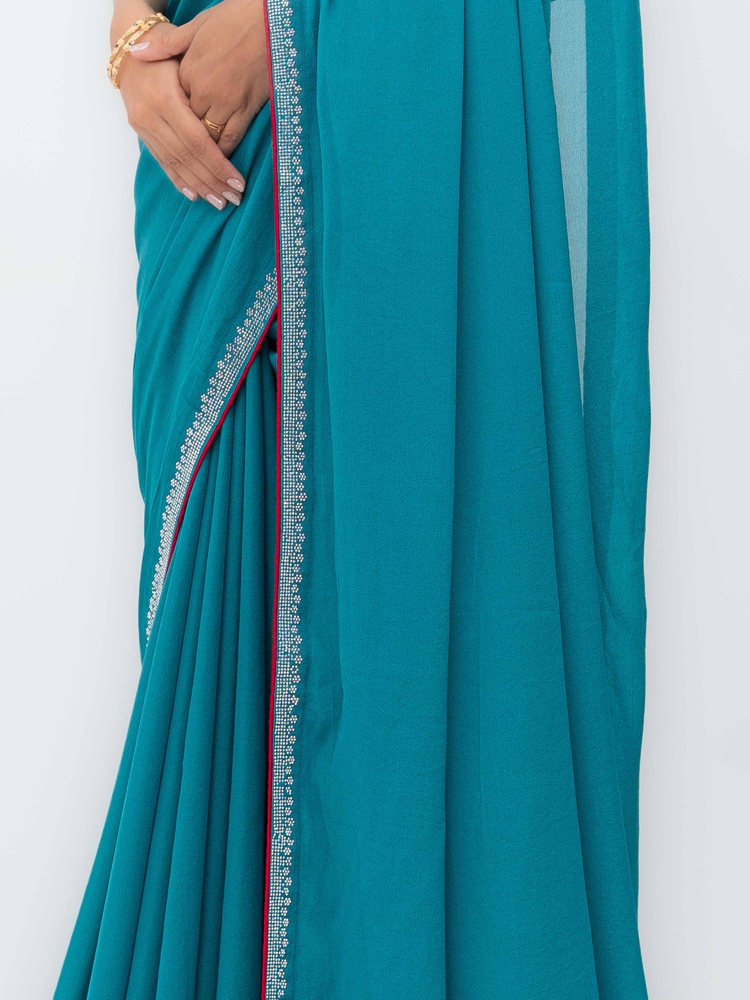 Sky Blue Georgette Saree