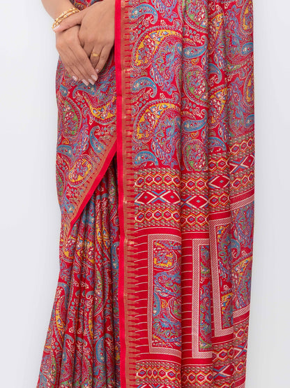 Red Soft Georgette Saree