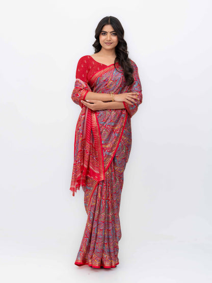 Red Soft Georgette Saree