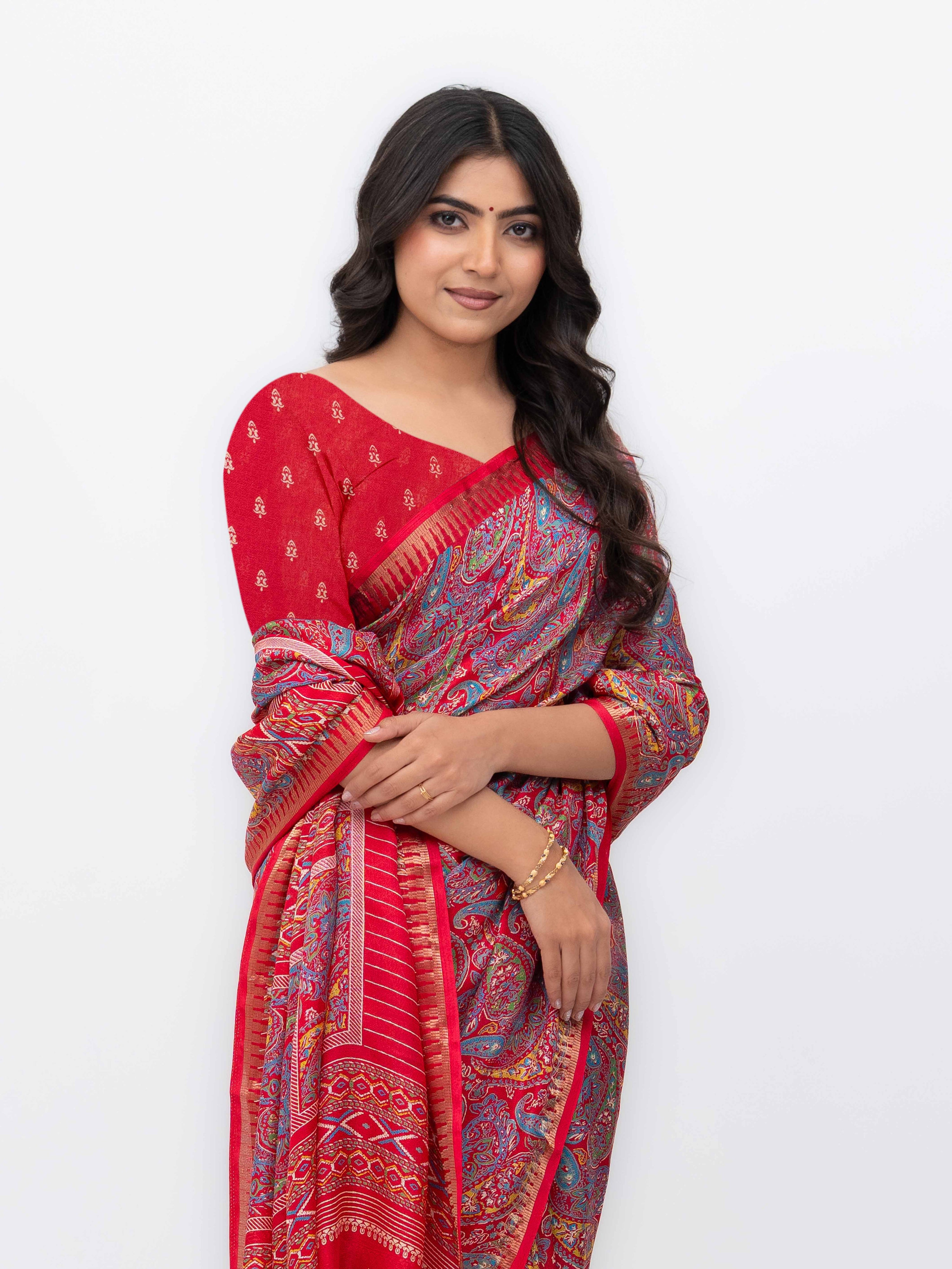 Red Soft Georgette Saree