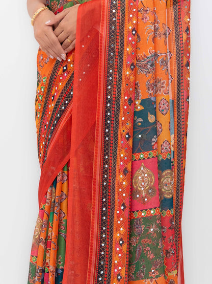 Red Soft Silk Saree