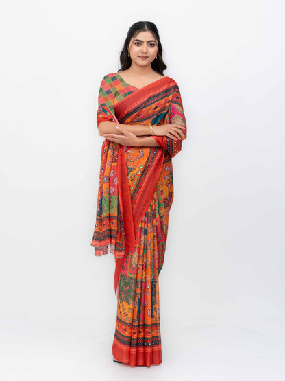 Red Soft Silk Saree