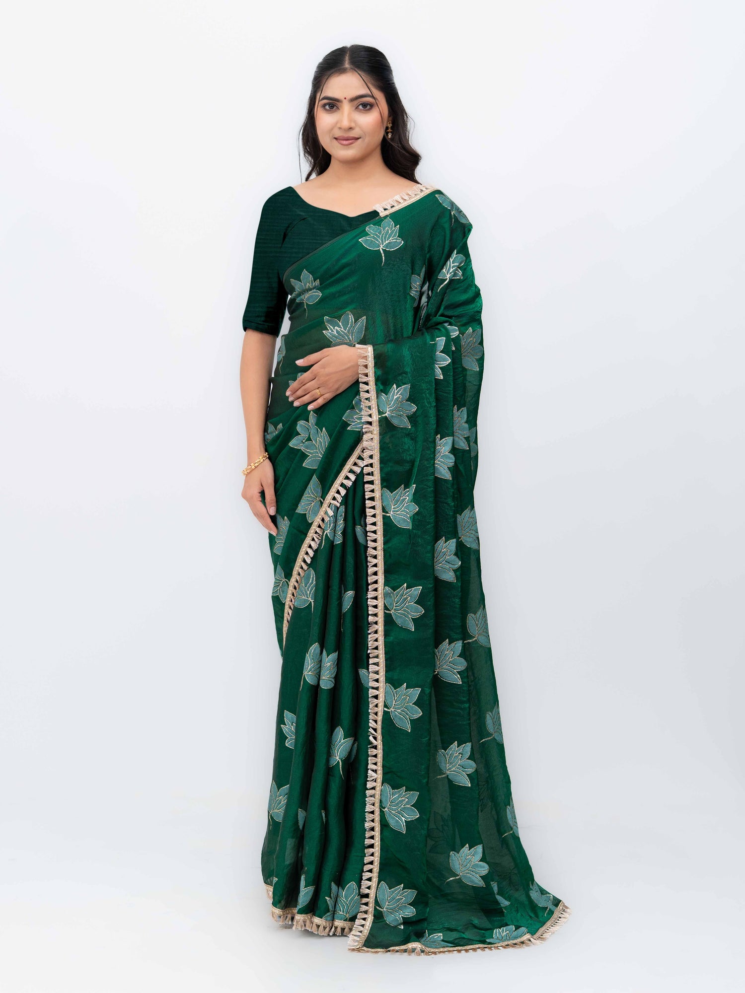 Green Jimmi Choo Saree