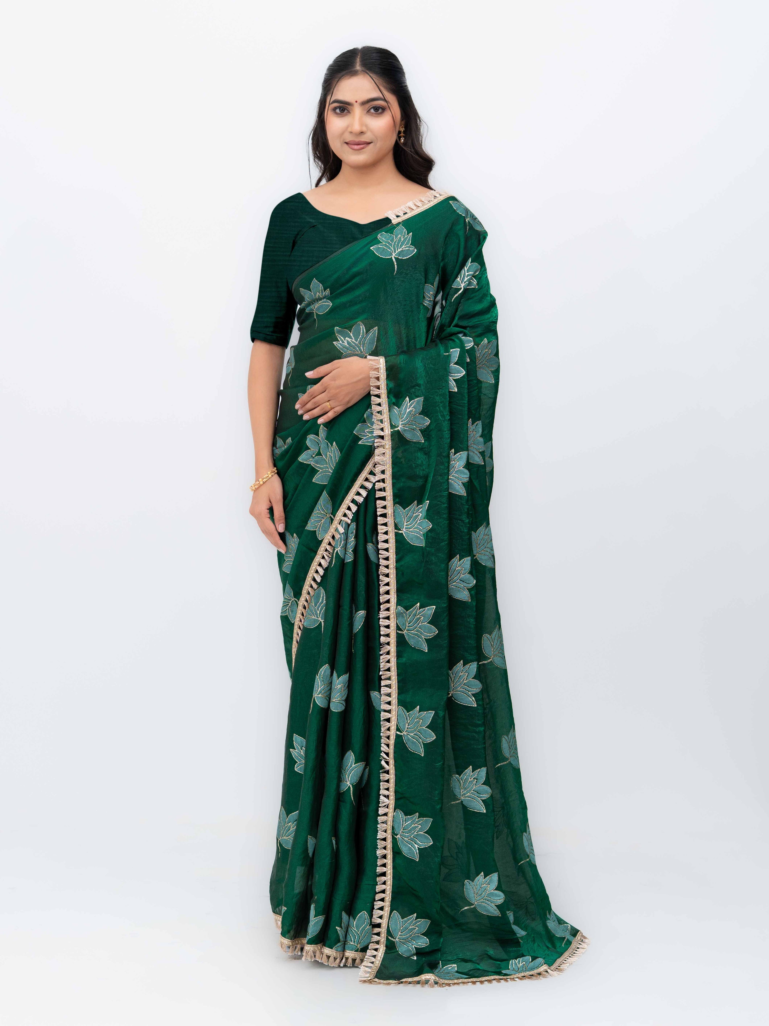 Green Jimmi Choo Saree