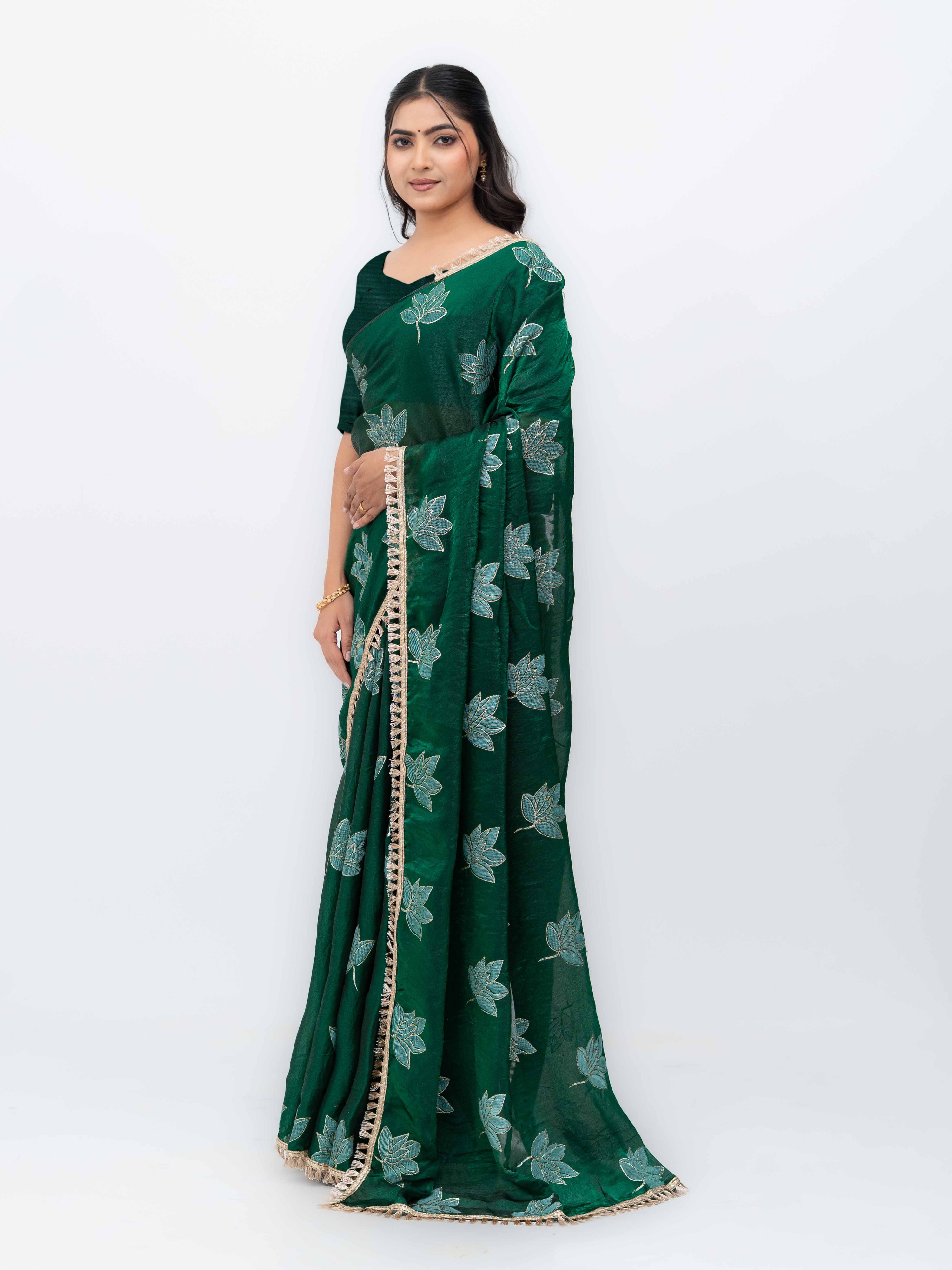 Green Jimmi Choo Saree