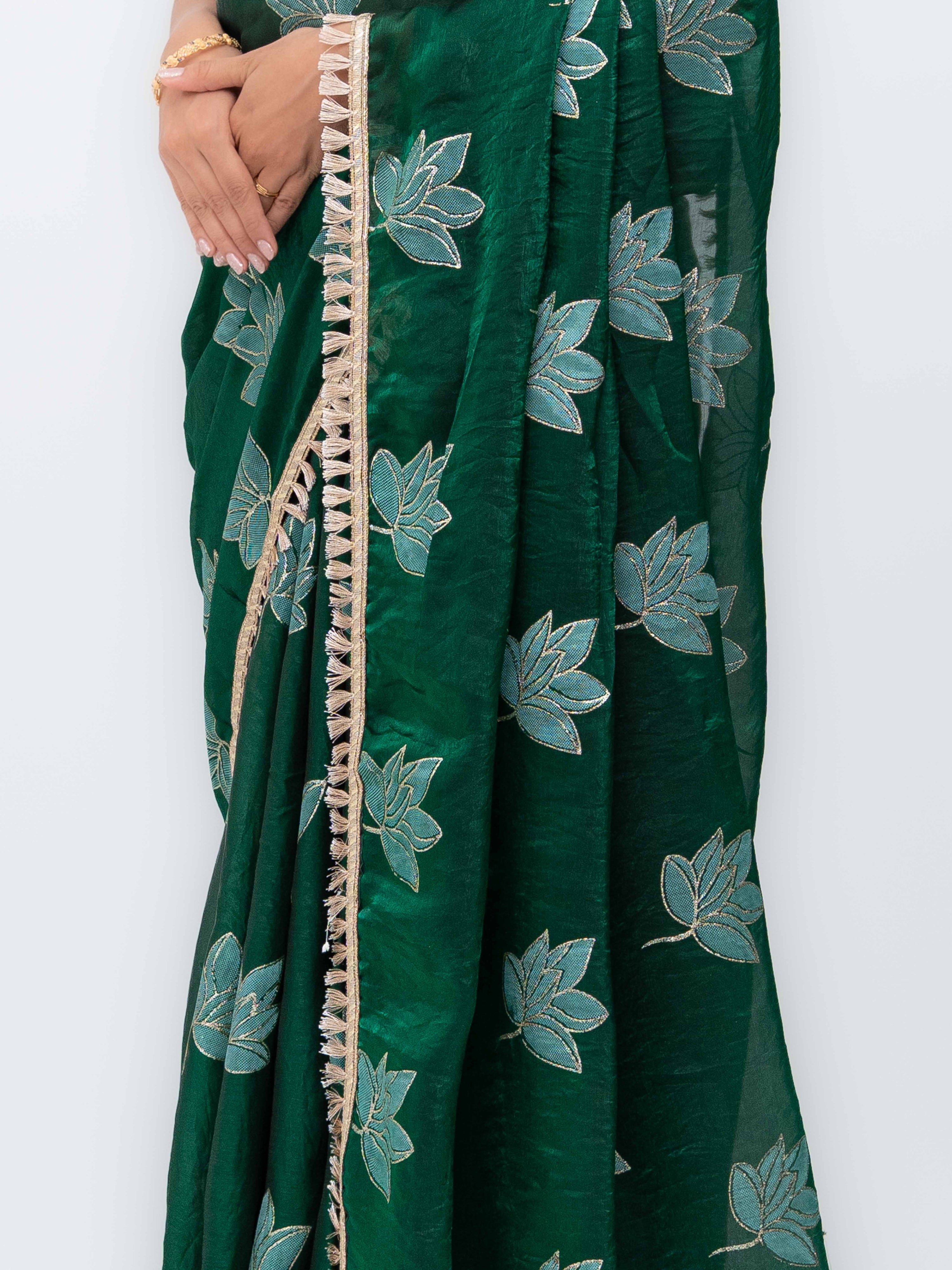 Green Jimmi Choo Saree