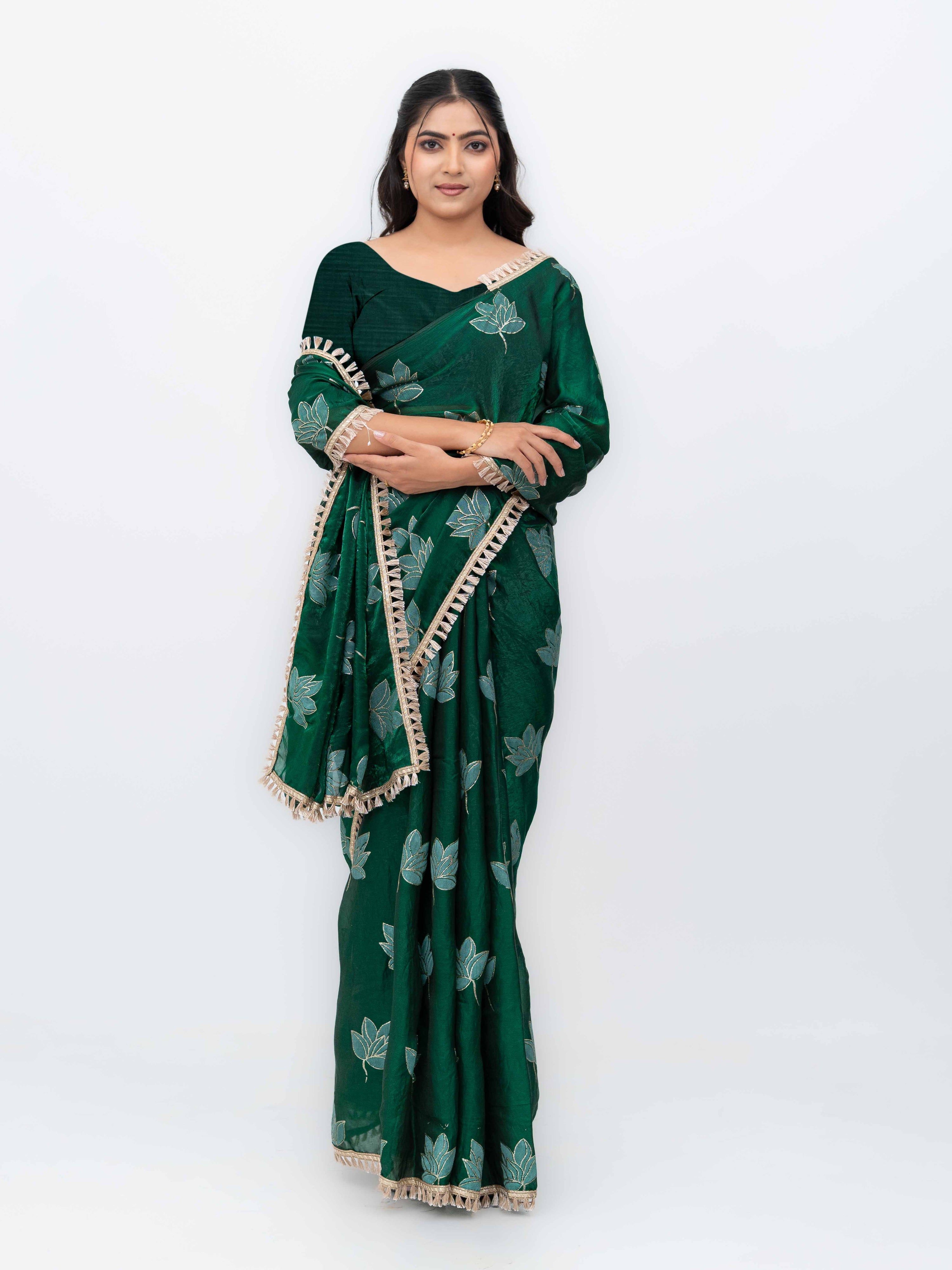 Green Jimmi Choo Saree