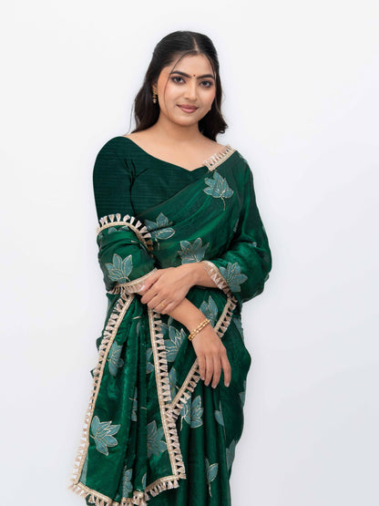 Green Jimmi Choo Saree
