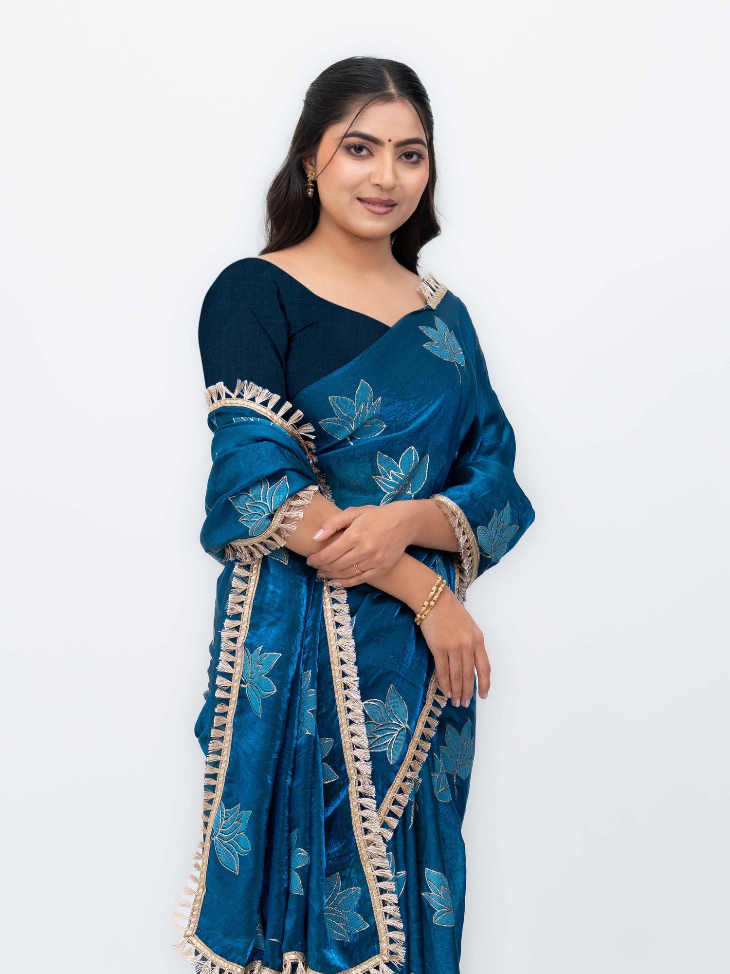 Blue Jimmi Choo Saree