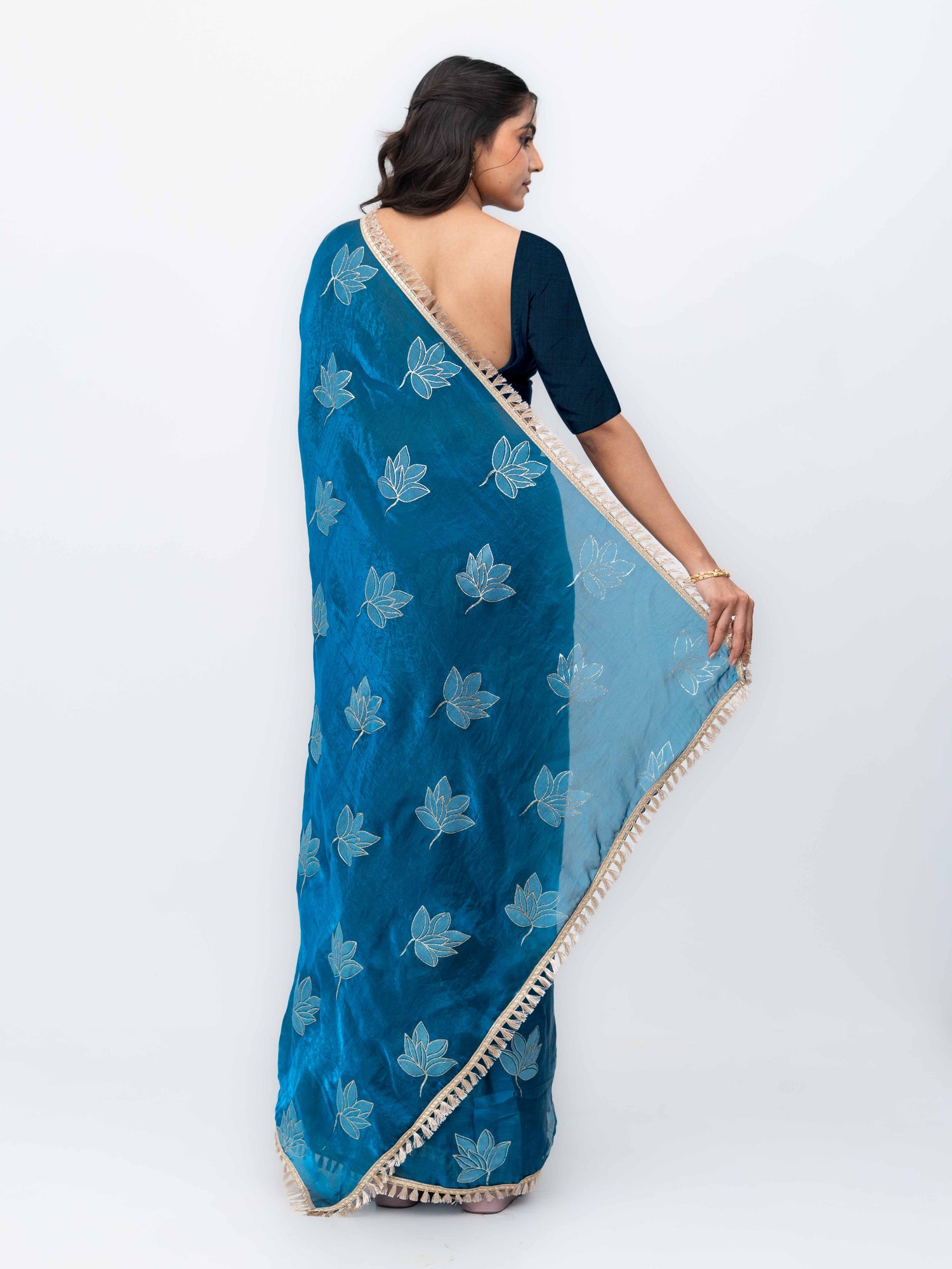 Blue Jimmi Choo Saree