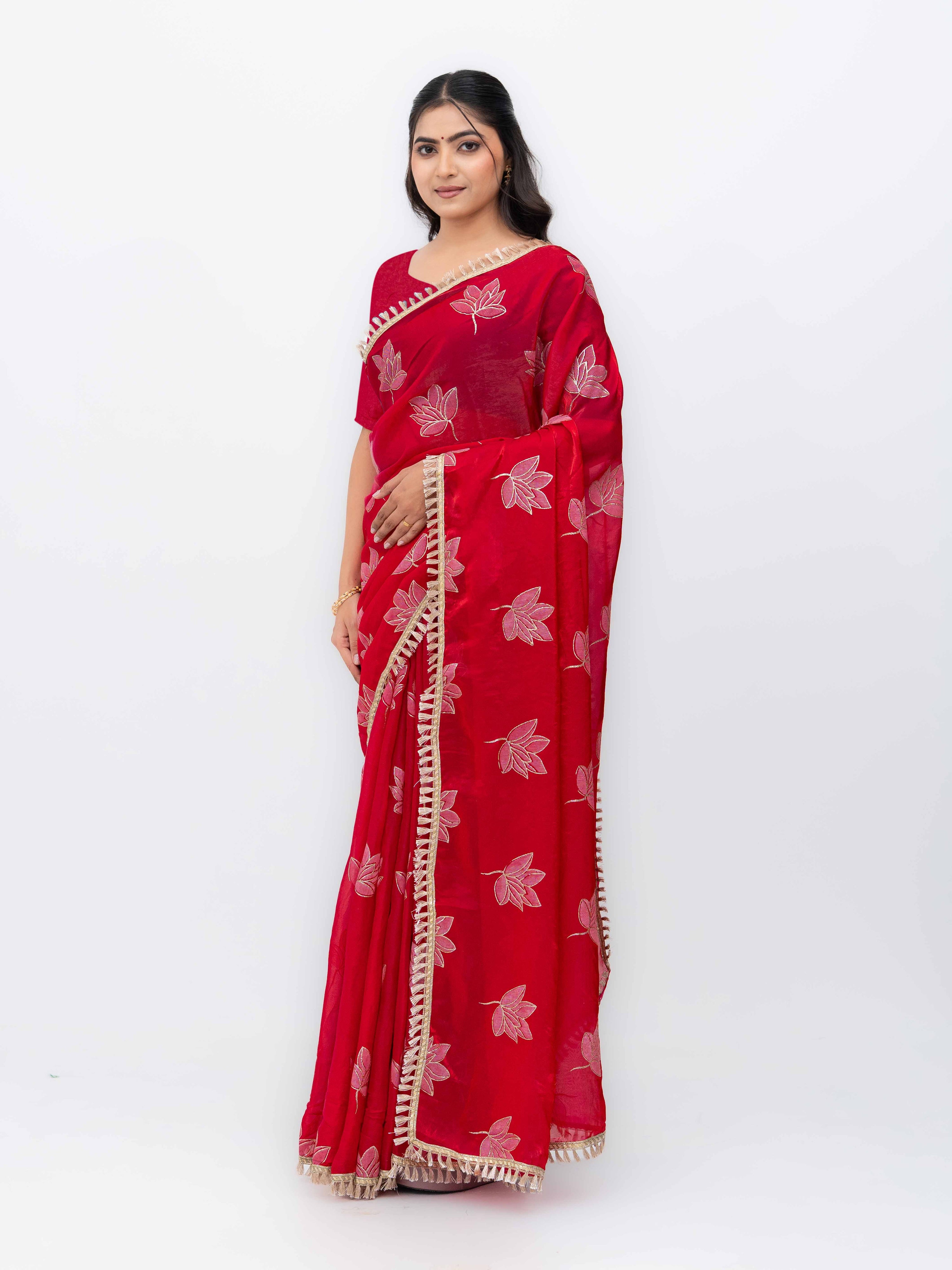 Rani Pink Jimmi Choo Saree