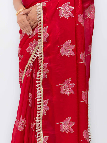 Rani Pink Jimmi Choo Saree
