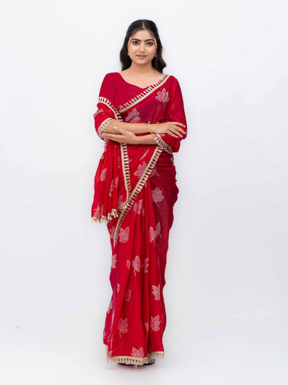 Rani Pink Jimmi Choo Saree