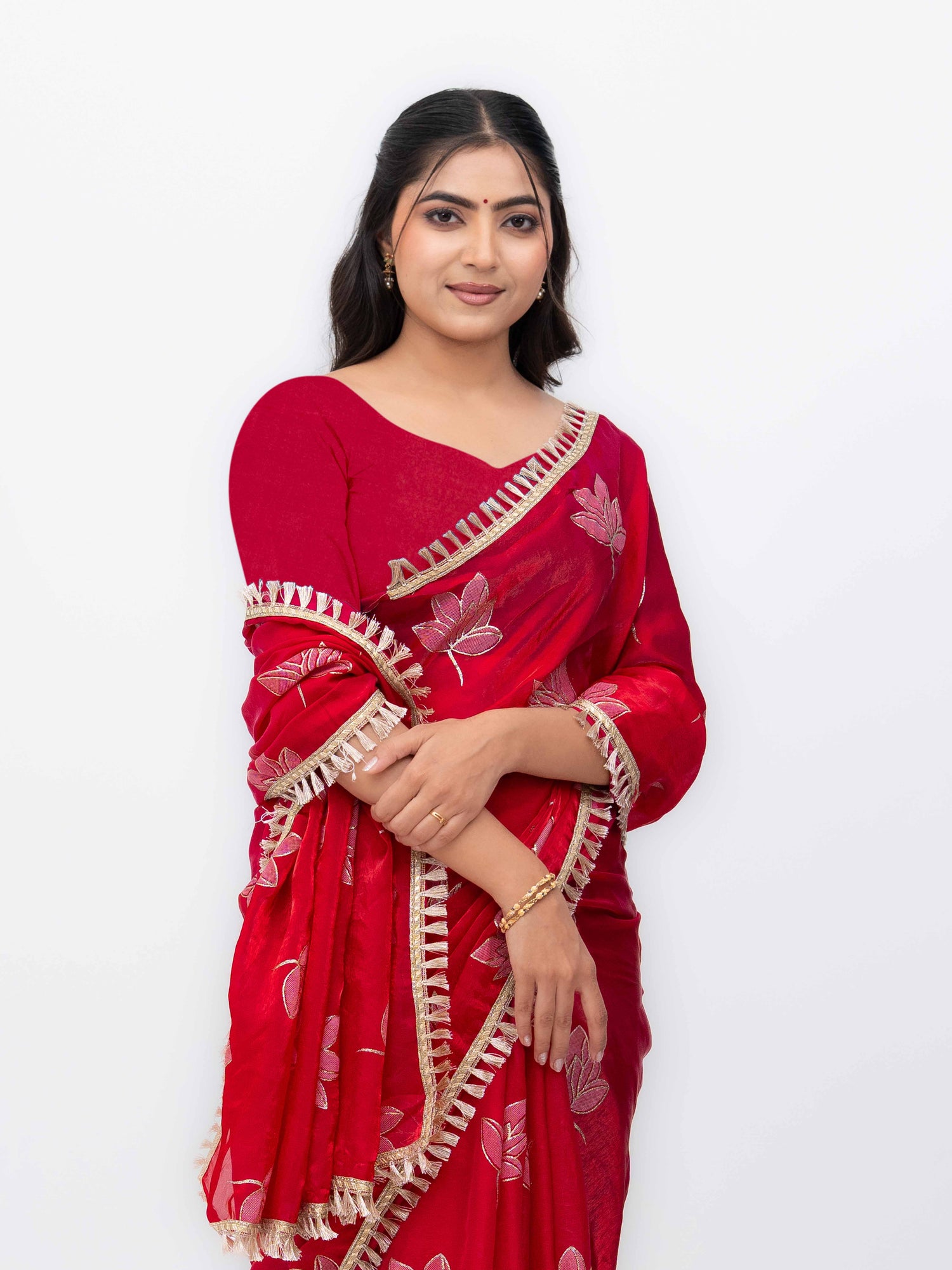 Rani Pink Jimmi Choo Saree
