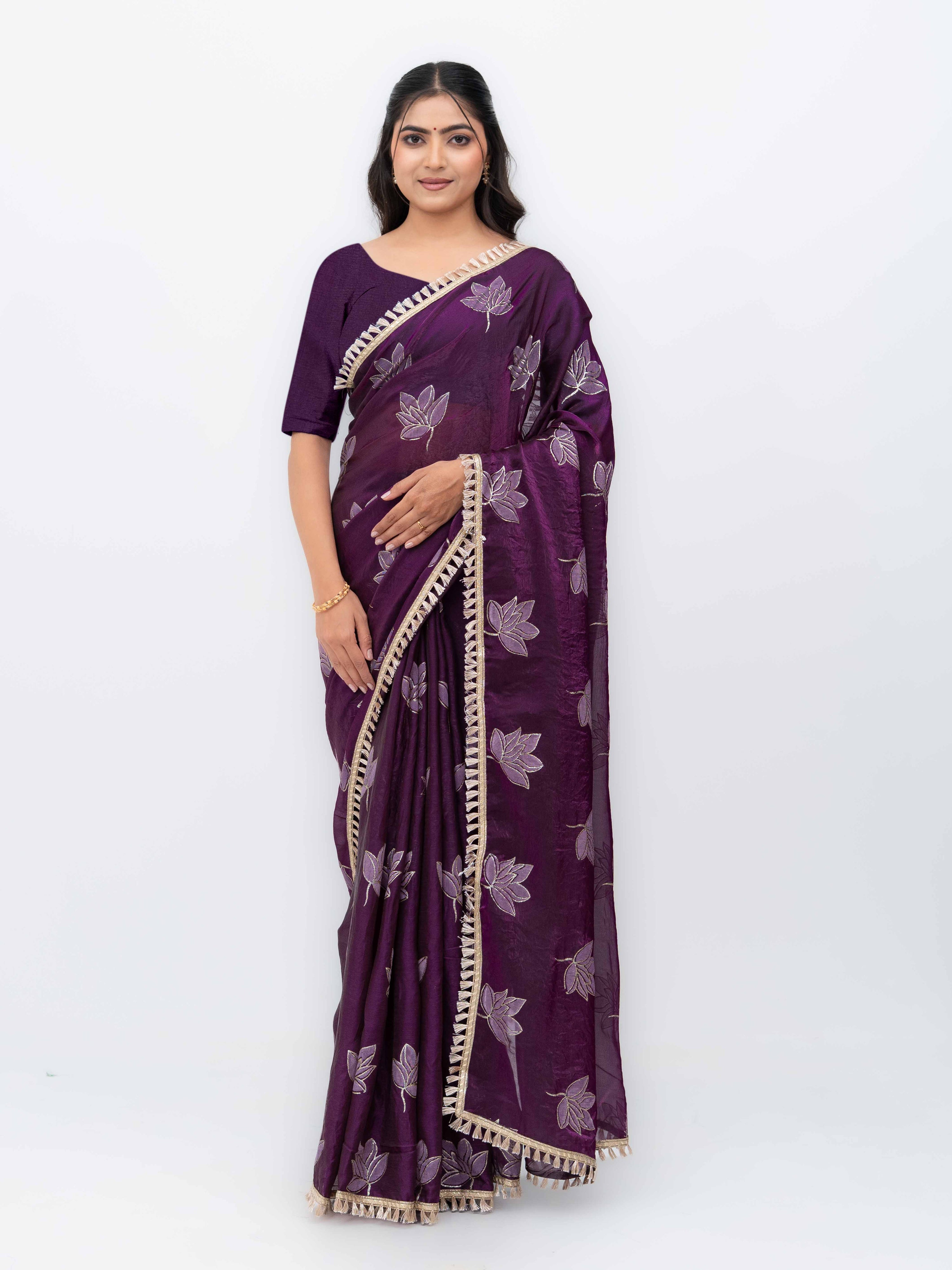Purple Jimmi Choo Saree