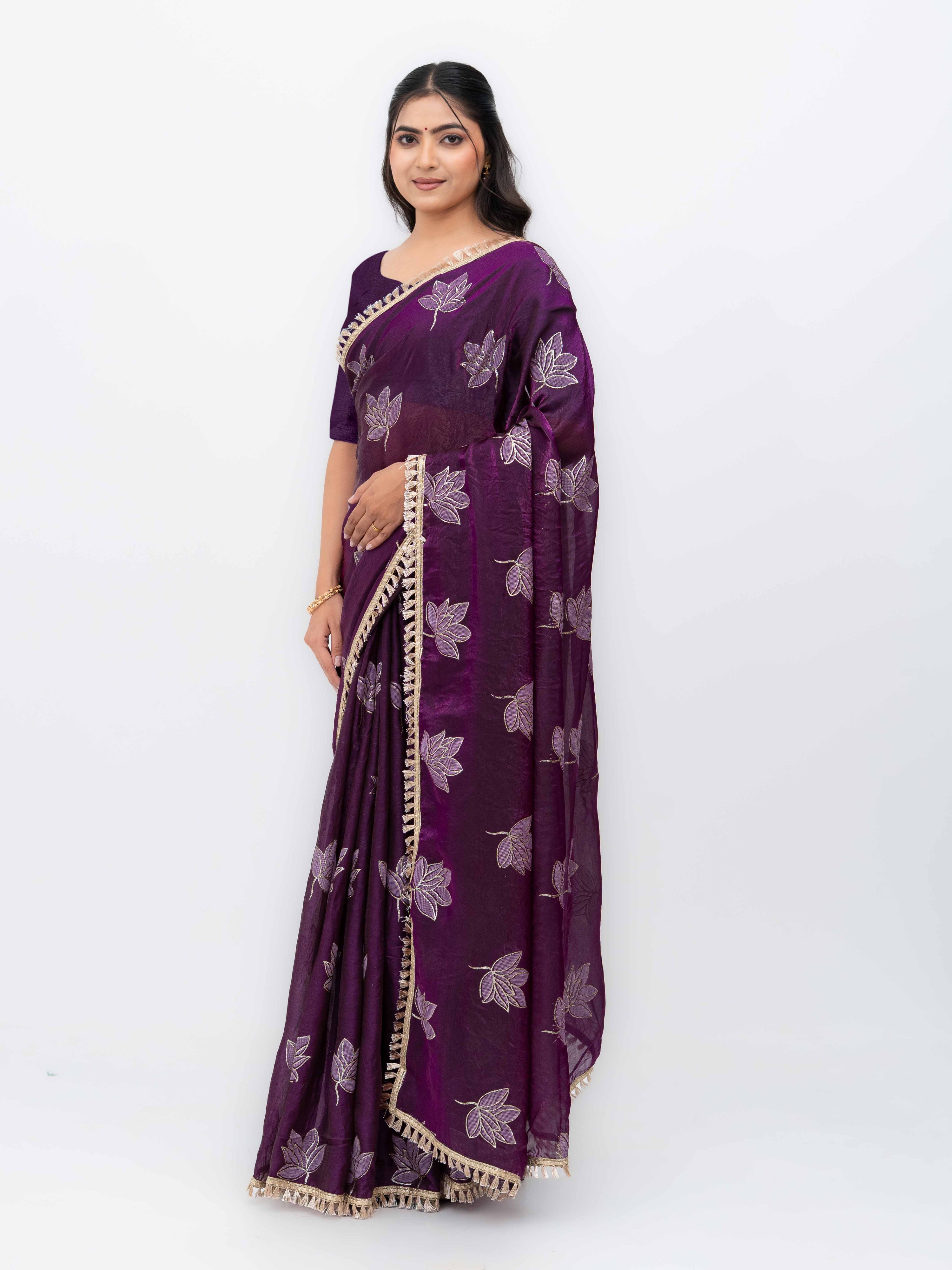 Purple Jimmi Choo Saree