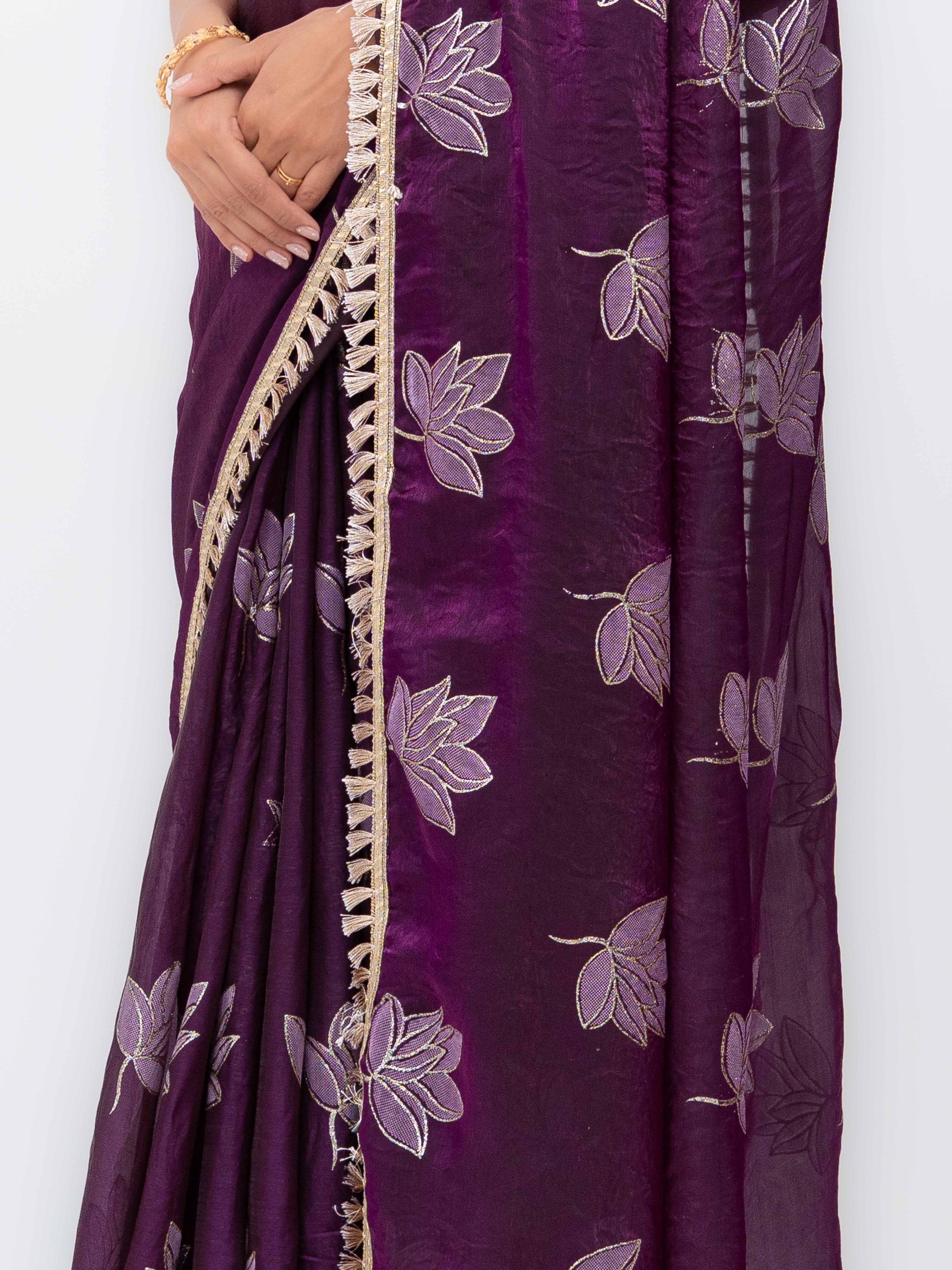 Purple Jimmi Choo Saree