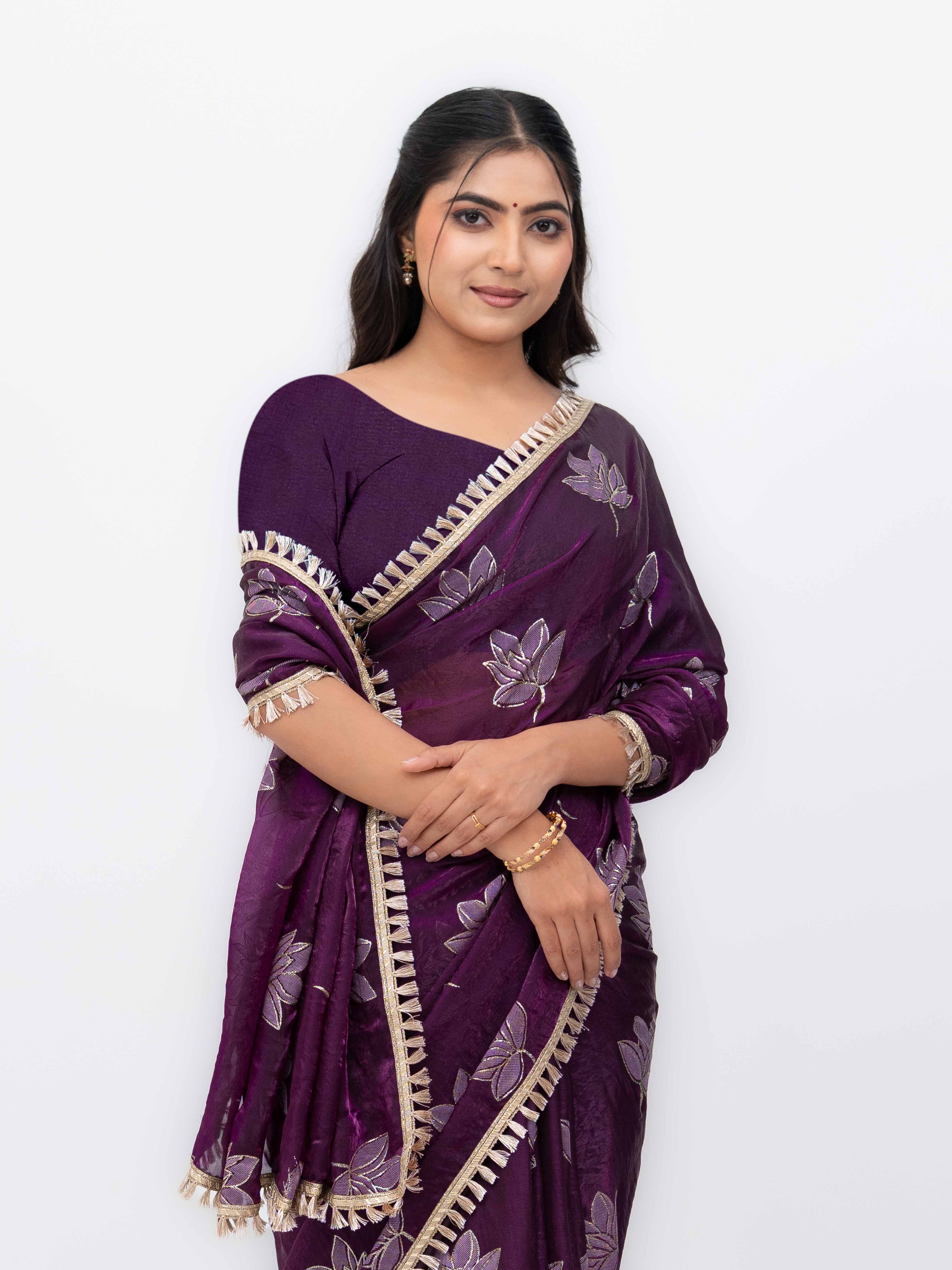 Purple Jimmi Choo Saree