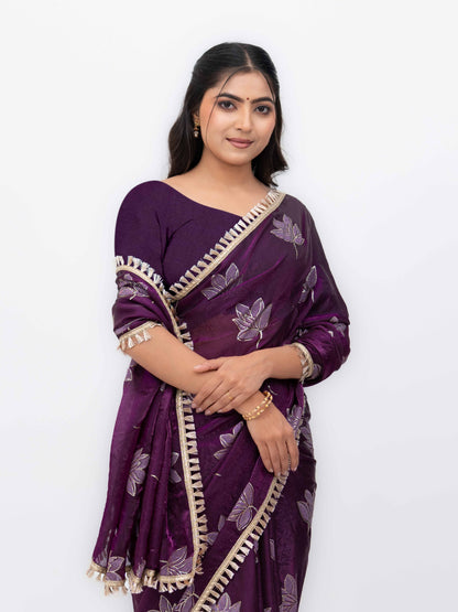 Purple Jimmi Choo Saree