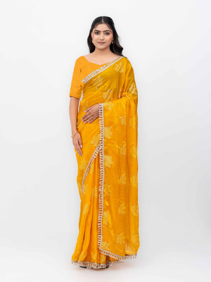 Yellow Jimmi Choo Saree