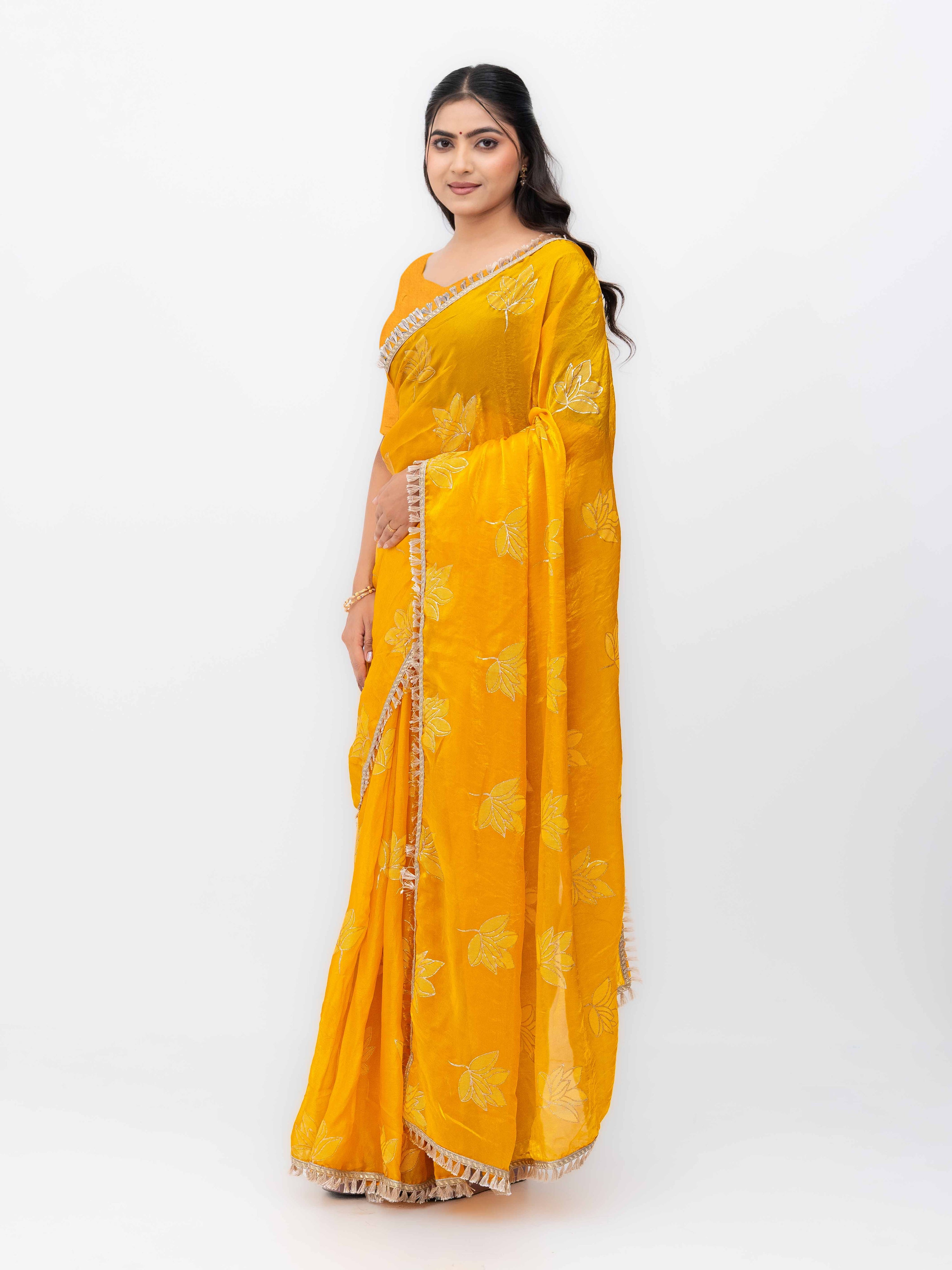 Yellow Jimmi Choo Saree