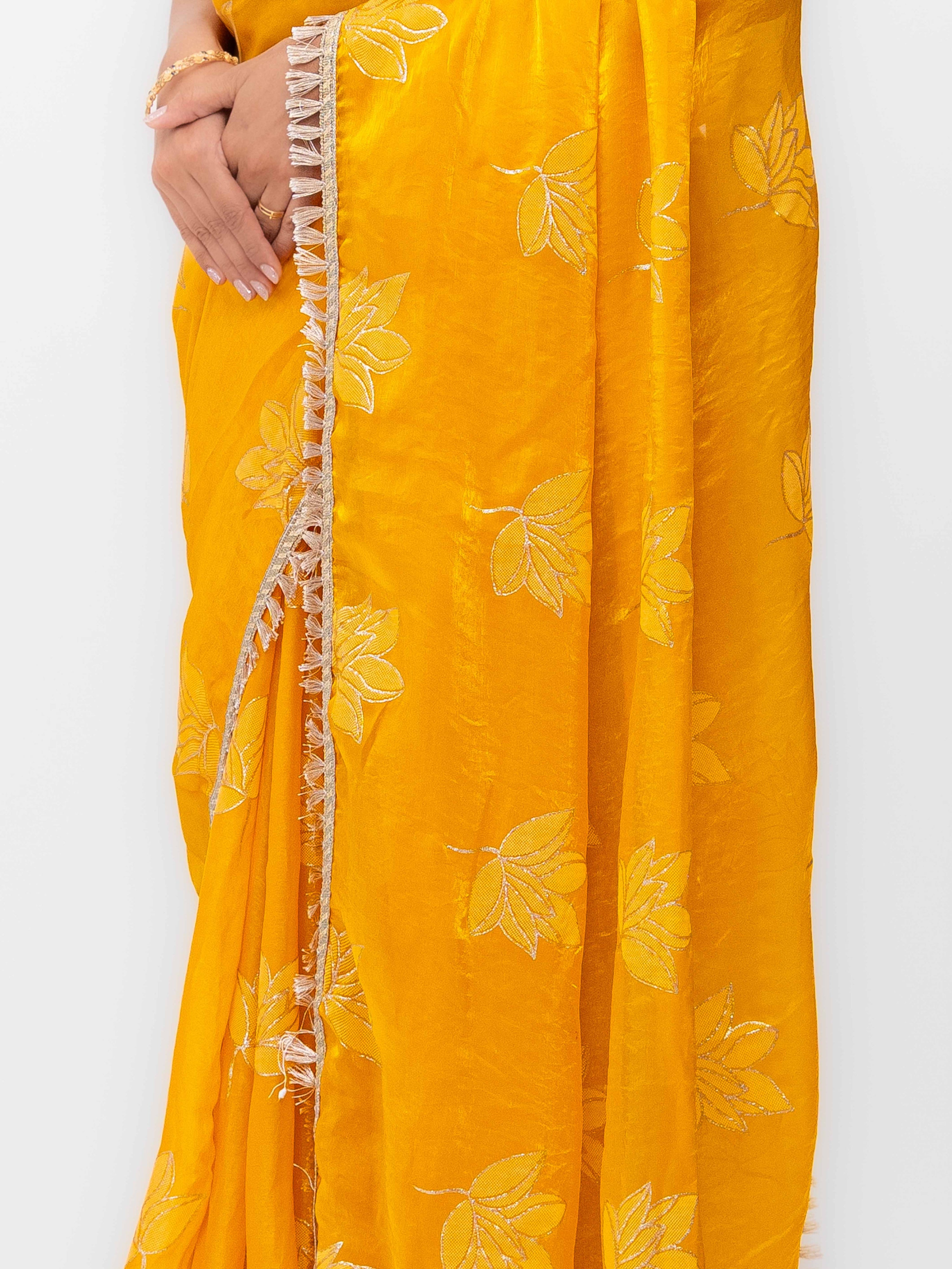 Yellow Jimmi Choo Saree