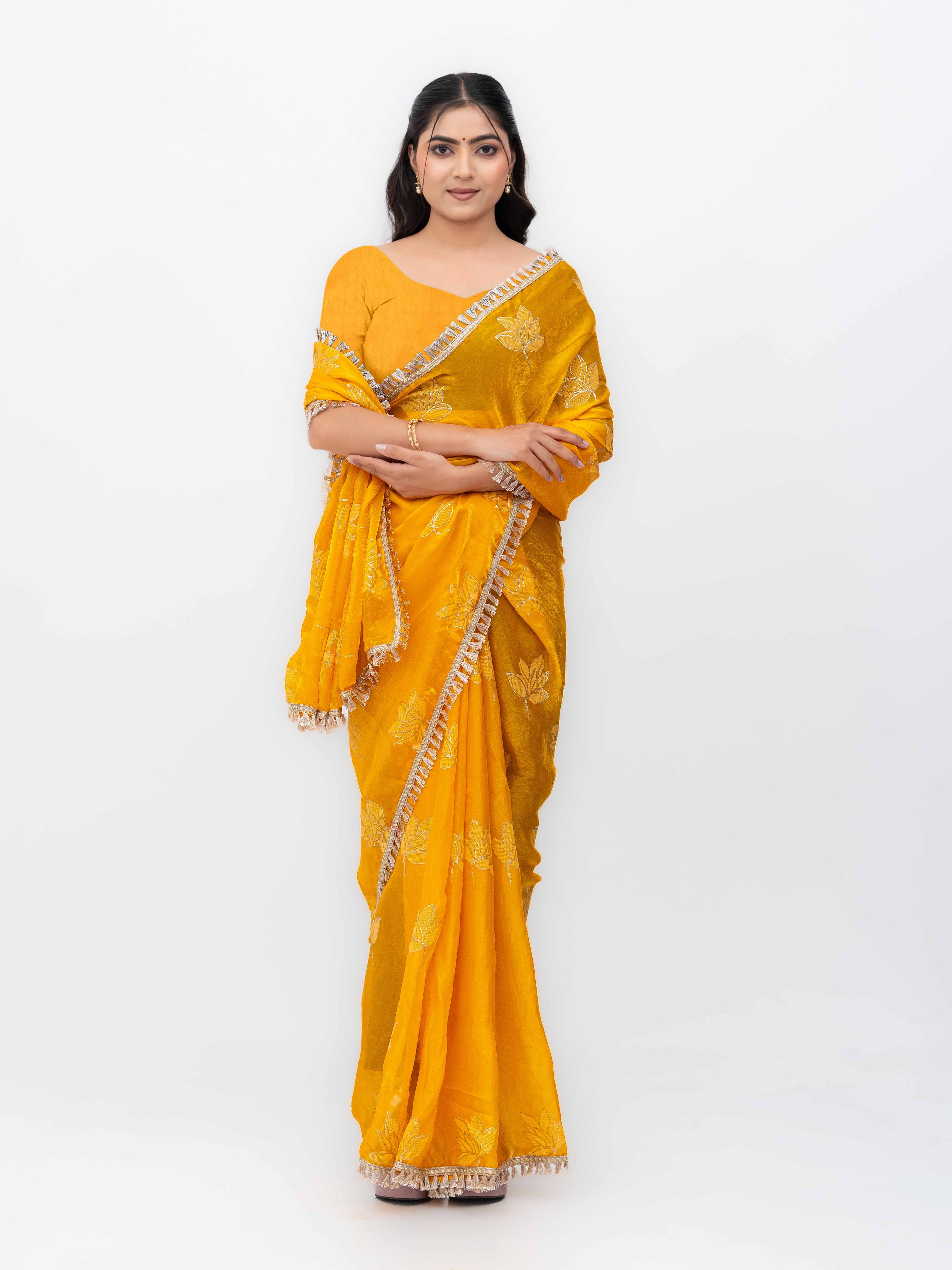 Yellow Jimmi Choo Saree